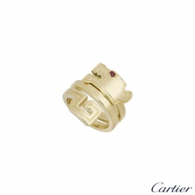 Cartier Yellow Gold Le Basier Du Dragon Ring